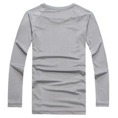 Men Thin Long Sleeve Underwear Johns Winter Sport Basic Crew Tops Shirt No Plush