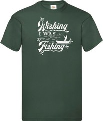 Fishing Wishing I Was Fishing Humour Novelty T Shirt Various Colours And Sizes