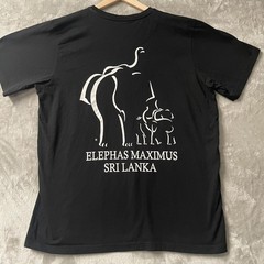 Sri Lanka LUV SL Odel T-Shirt Adult XL Black Animal Short Sleeve Cotton