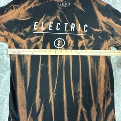 Electric Anvil T-Shirt Men’s L Black Bleach Wash Tie Dye