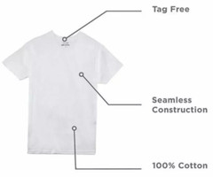 Stafford 4-Pk Men’s Ultra Soft 100% Cotton Crew Neck T-Shirt White (Medium)