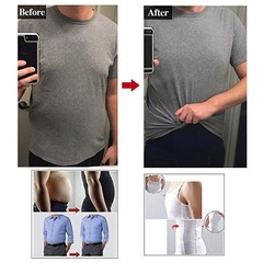 Men Shirt Slimming Body Shaper Gynecomastia Tummy Control Vest Compression Tank