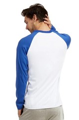 Top Pro Men’s Cotton Full Raglan Sleeve Baseball Tee Shirt (XL, RoyalBlue/White)