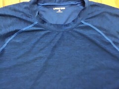 Lands End Blue T-Shirt Size XL 46-48 Mens Polyester Elastane