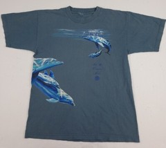 Vintage 90s Dolphin Print Let The Oceans Live T Shirt World Issue Wildlife USA