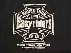 Vintage Easyriders Mag Sleeveless Tank Large Rodeo Tour 2002 Made in USA Anvil