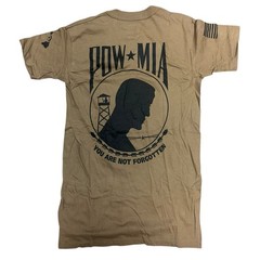 Khaki Military Shirt Mens “POW MIA” Size Small