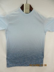 UNBRANDED SZ M NWOT Polyest/Cotton Men’s 3 Tone Marled Blue Crew Neck T- Shirt