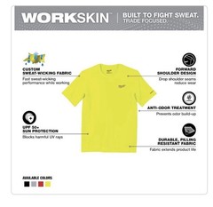 Milwaukee Workskin Lightweight Performance Shirt – Short Sleeve Hi Vis Yellow