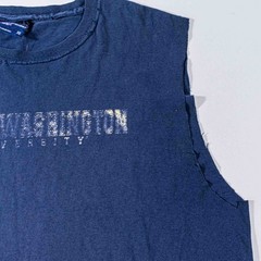 VTG George Washington University Sleeveless T Shirt XL MV Sport Y2K Distressed