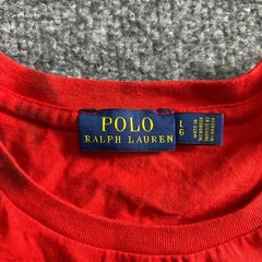 Polo Ralph Lauren T-Shirt Mens Size L Red Short Sleeve Pony Logo Stained Fair