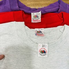 Lot of 6 Fruit Of The Loom Blank T-Shirts Single Stitch Made in USA Vintage