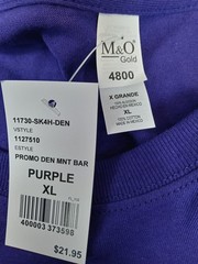 NWT Denver Colorado T-Shirt XL Purple 5280 Mountain Graphic Souvenir Tee M&O
