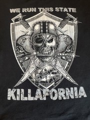 Weiv Gear Biker T-Shirt Pirate Biker Themed California For Life 3XL