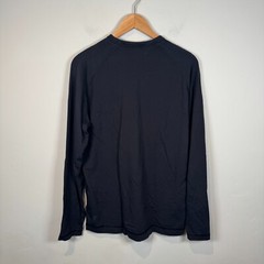 Public Rec Go-To Henley Shirt Size Medium Black Pima Cotton Stretch Long Sleeve