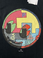 PS PAUL SMITH NAVY BLUE CIRCLE PRINT TSHIRT SIZE SMALL BNWT