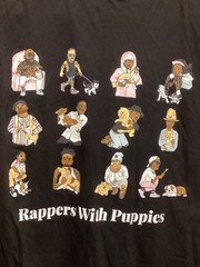 Rappers With Puppies Dog Limited Drake 21 Savage, Black T-Shirt, Mens Size M