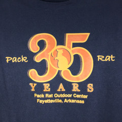 Fayettechill Pack Rat Outfitters Graphic Tee Mens Large L 35 Years Shirt 40 in
