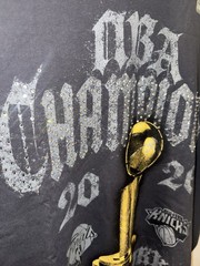New York Knicks Nike 2026 NBA Champions Locker Room On Court Rhinestone T-Shirt