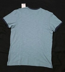 Kenneth Cole The Ringer Tee Men’s S/S T-Shirt Teal With Navy Trim – Medium NWT