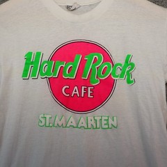 Men’s Hard Rock Cafe St Maarten T Shirt White Sz 40 S/M see description