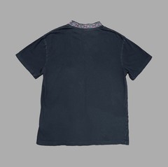 Men’s Vintage “Quiksilver x Apres Surf” Patterned Mock Neck T-Shirt