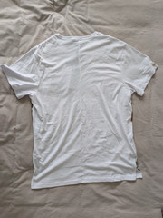 AKOO Men’s 4XL White Graphic T-Shirt NWT Shark Boat Print Short Sleeve Tee