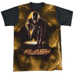 The Flash Bolt Adult Halloween Costume T Shirt (Black Back), S-3XL