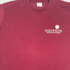 Vintage Sandpiper Bay Shirt Adult Small Maroon Single Stitch 90s Port St Lucie