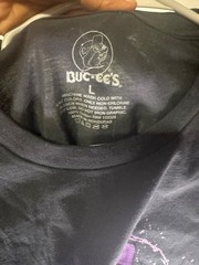 Buc-ee’s DJ Beaver Graphic T-Shirt Black Purple Double Sided Size Large