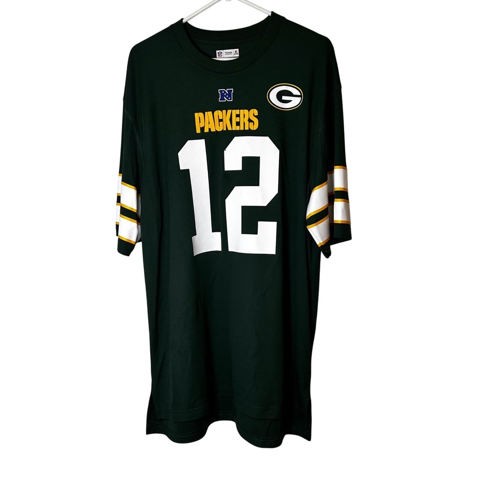 NFL Team Apparel Green Bay Packers Aaron Rodgers 12 Jersey Shirt Mens XL Green