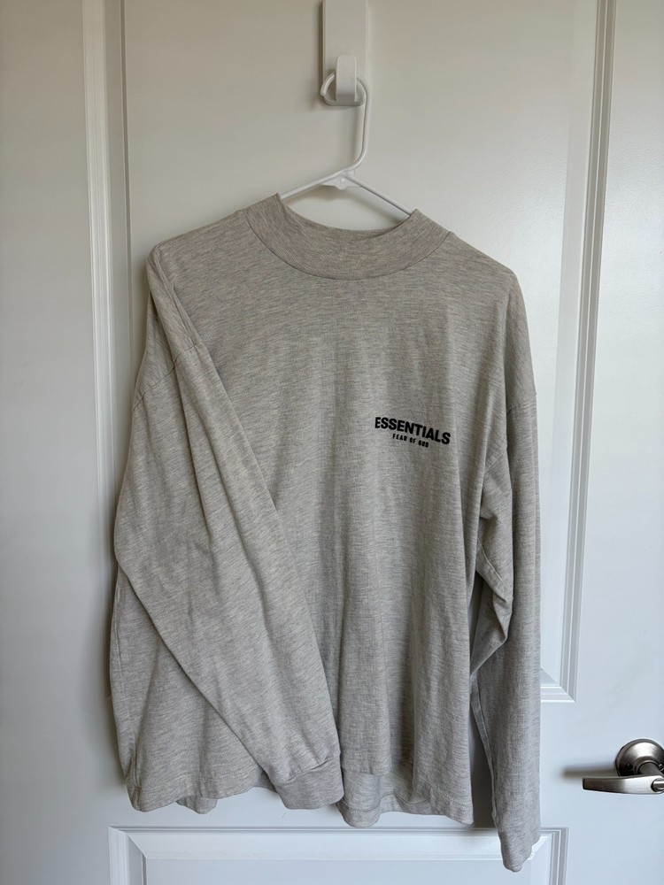 Fear of God Essentials Long-Sleeve Tee ‘Light Oatmeal’ Size: S (Used)