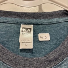 Next Level Apparel Mens Ringer T-Shirt Heather Teal Charcoal Grey Size S