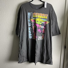 Star Wars Mens Grey Short Sleeves Grogu Graphic T-shirt Size 3XL NWT