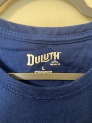 Mens Royal Blue Duluth Trading Co. Short Sleeve T-Shirt Standard Fit Size Large