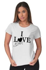 Love Black Style Trendy Classic Fashion Gift Womens Top Junior Graphic Tee