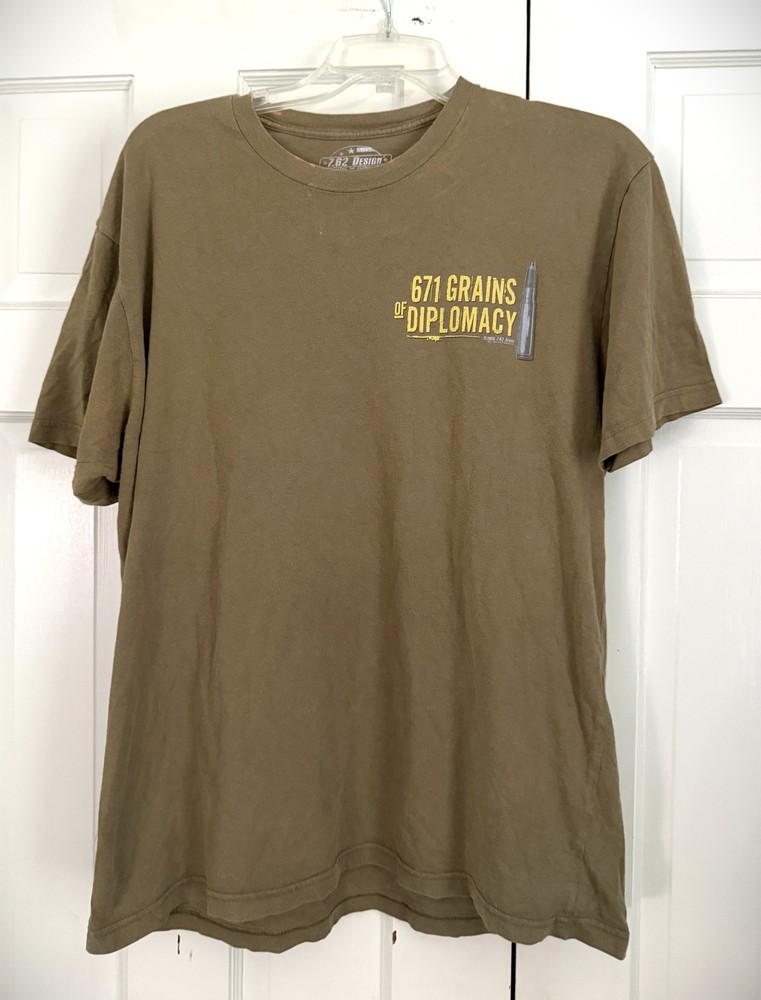 671 Grains Of Diplomacy (Sniper Military) T Shirt Men’s Size Large