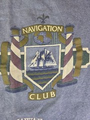 Vintage Kona Hawaii Navigation Club Shirt Mens XL Blue Single Stitch USA