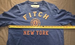 Abercrombie & Fitch New York – Blue Long Sleeve Shirt (Muscle) – Size M – 0020T
