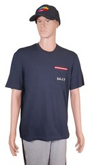 Bally 6233731 Men’s Navy Blue 100% Cotton Pocket T-Shirt MSRP $300