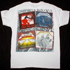 And Justice For All Inspired Fanmade Rock Style Graphic White T-Shirt HOT
