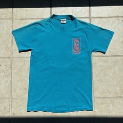 Vintage 90s Panama Jack Blue Graphic T Shirt Large Single Stitch Made In USA