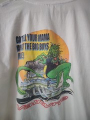 VTG Distressed Hanes Beefy Valkyrie Hot Rod Dragon Graphic T-shirt Adult XXL