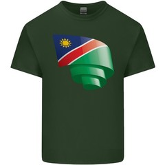 Curled Namibia Flag Namibian Day Football Mens Light Cotton T-Shirt
