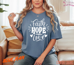 Unisex Retro Faith Hope T-Shirt, Men T shirt,Women T shirt Gift Religion Top