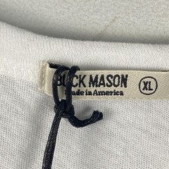 Buck Mason Costa Curved Hem T Shirt Mens XL White Short Sleeve Cotton Crew