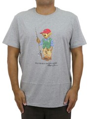 Polo Ralph Lauren Custom Slim Fit Short Sleeve Polo Bear T-Shirt – Grey –