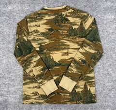 Double RL RRL Shirt Mens M Henley Sportsman Wetland Print Long Sleeve Rare