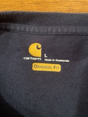 Carhartt Original Fit Navy Henley Pocket T-Shirt Men’s L Cotton Knit Solid