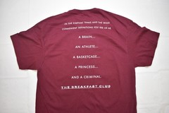 The Breakfast Club Classic Movie Poster Graphic Maroon Adult Shirt New Large